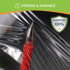 PSBM Mini Stretch Wrap Extended Core, 5" x 1000', 80 Gauge, Clear 12 Rls