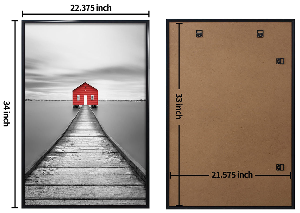 22.375 x 34 Poster Frame 3 Pack, Black