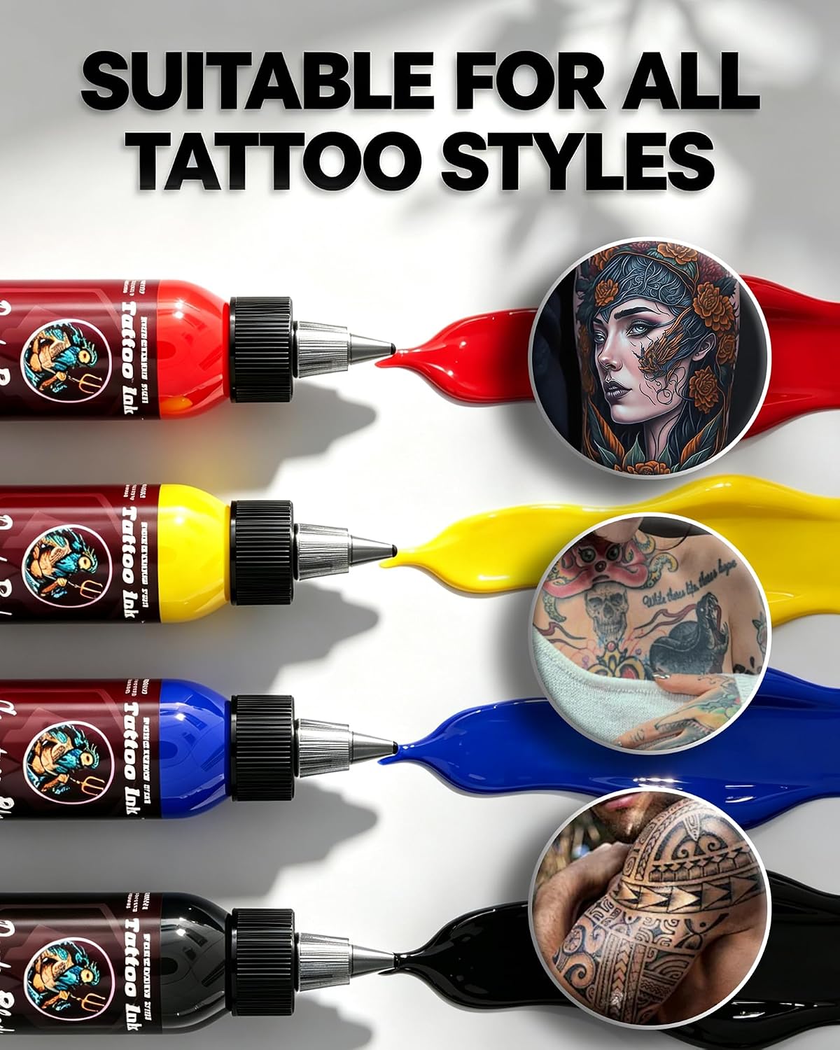 Tattoo Ink Set 18 Colors, 1 Fl Oz Vegan Professional