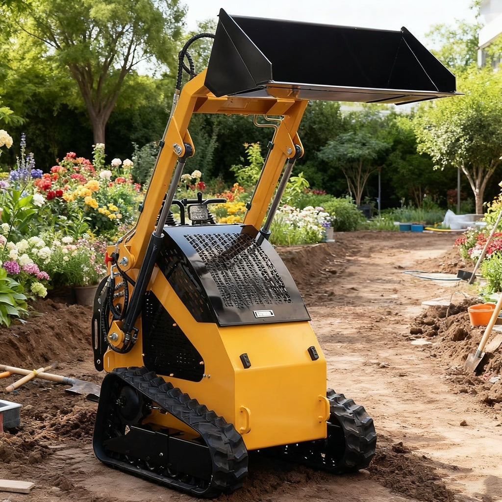 Compact Mini Skid Steer Loader Track Loader Front End Loader with Dual Hydraulic Pump Technology for Digging Grading