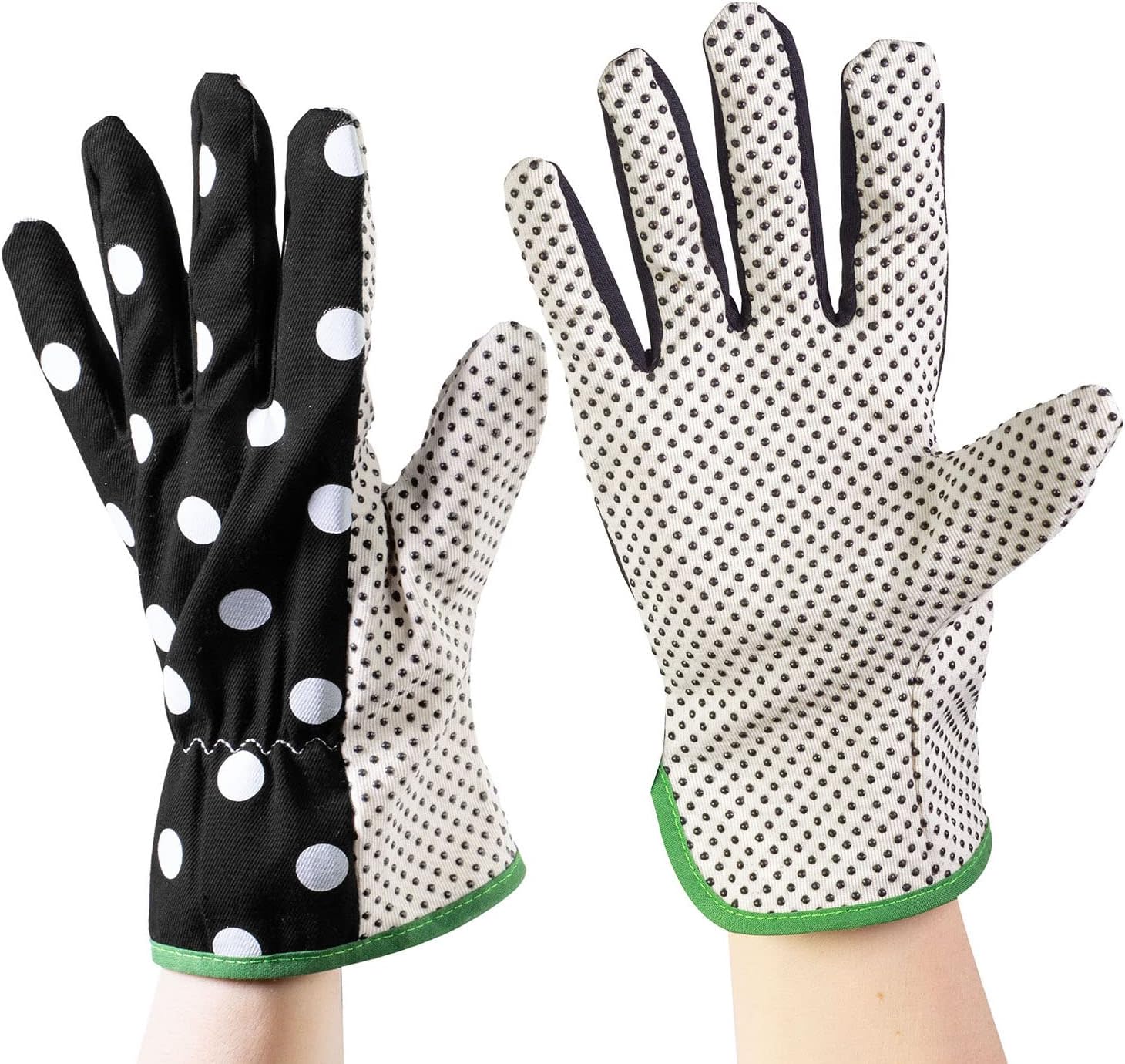 Garden Kneeler and Gardening Gloves for Women, Cute Garden Tool Set with Thick Kneeling Pad and Yard Gloves, Picture Dot