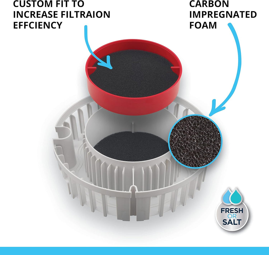 FX Carbon Foam, Replacement Aquarium Filter Media, 2-Pack, White