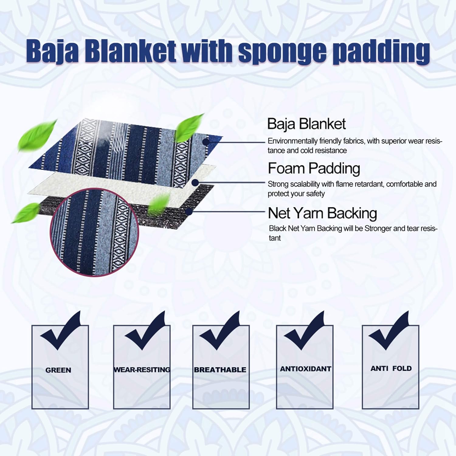 Universal Baja Seat Cover Universal Durable Bucket Seat Cover for Car SUV Automotive Navy Blue