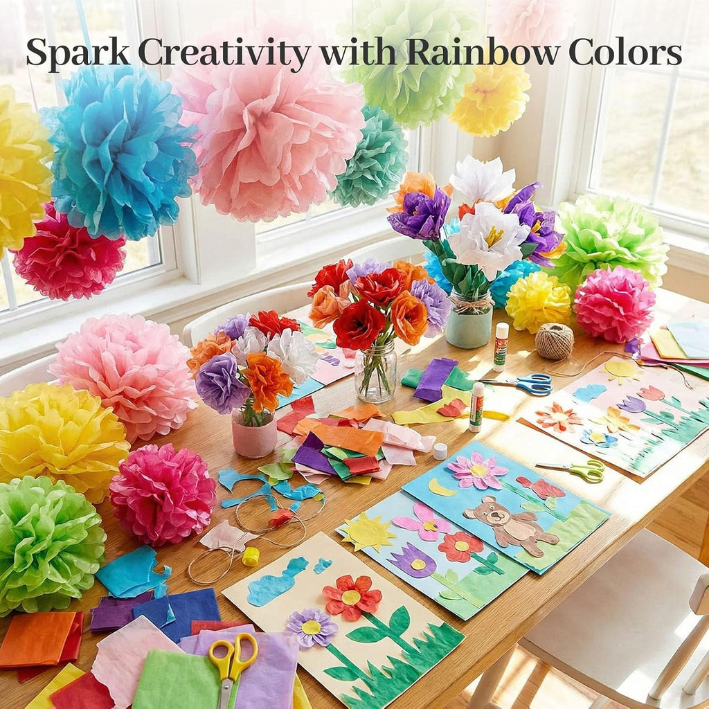 Tissue Paper 150 Sheets, 14 X 20 inch 30 Colors for Gift Bags