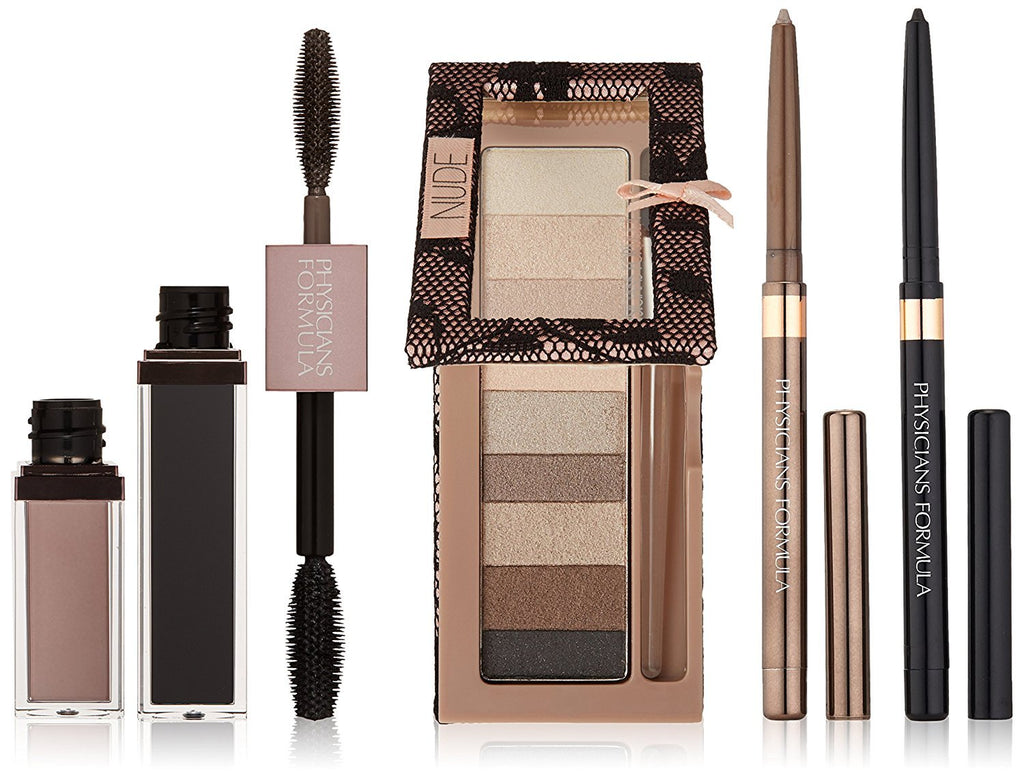 Shimmer Strips Custom Eye Enhancing Kit with Eyeshadow, Eyeliner & Mascara, Nude & Murumuru Butter Eyeshadow Palette