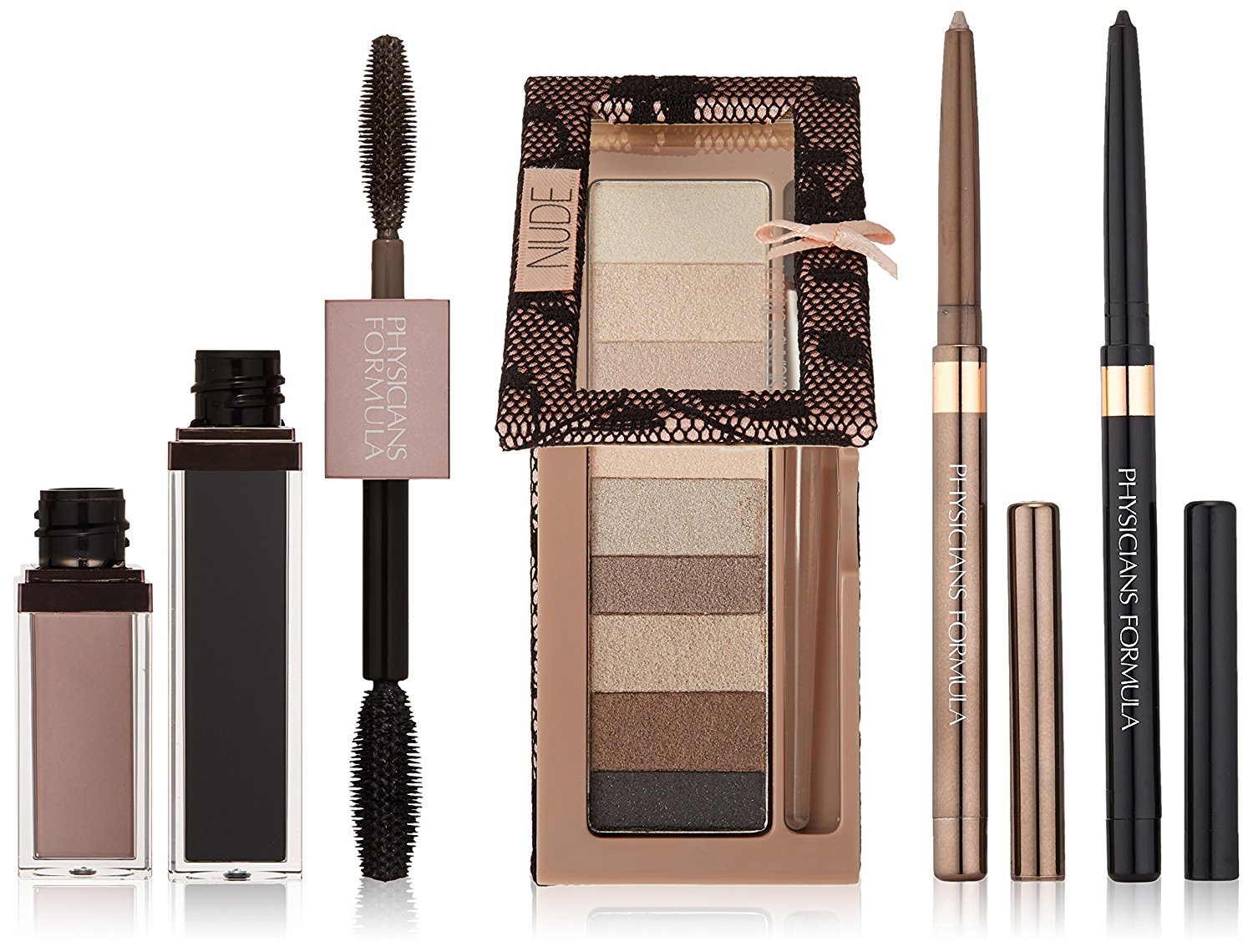 Shimmer Strips Custom Eye Enhancing Kit with Eyeshadow, Eyeliner & Mascara, Nude & Murumuru Butter Eyeshadow Palette