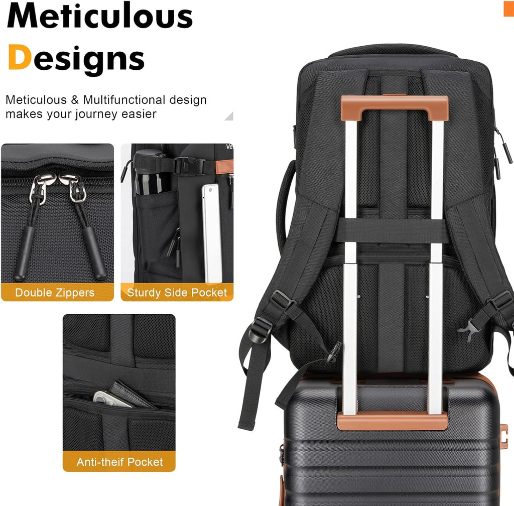 Luggage Sets 3 Piece with Spinner Wheels, Lightweight PC Hardside Suitcase with TSA Lock & YKK Zippers, 20 Inch Carry
