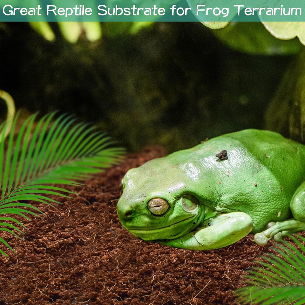 6 Pack Compressed Coconut Fiber Substrate for Reptiles | Organic Coconut Substrate, Reptile Bedding for Tortoises