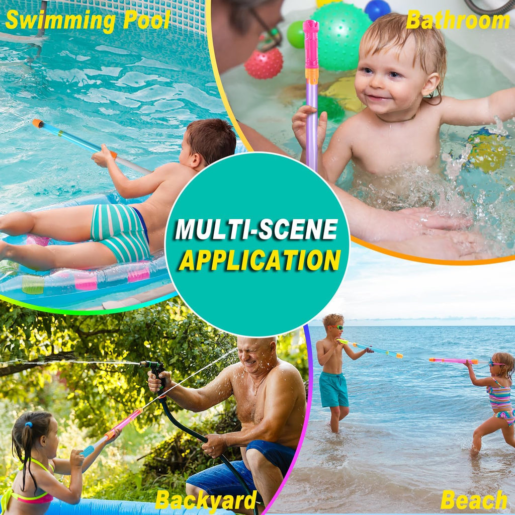 Water Soaker Blaster, 16 Pack Pool Water Guns Bulk, 35 ft Range Squirt Guns for Kids, Water Squirter Shooter for