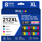 Remanufactured Ink Replacement for Epson 212 212XL Ink Cartridges 8 Pack