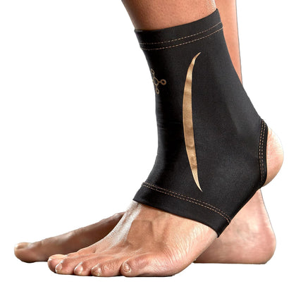 Ankle Compression Sleeve, 15-20 mmHg (L/XL, Black)
