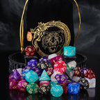 10 Sets Polyhedral Dice - 70 Pcs (10 X 7) RPG Dice + 1 Large Dice Bag