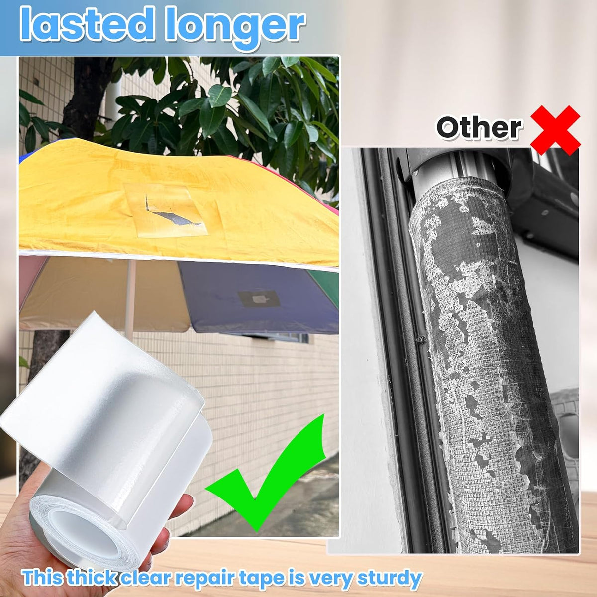 Waterproof Repair Tape for Awning,Tent, Tarp,RV Underbelly, Sail,Boat Cover