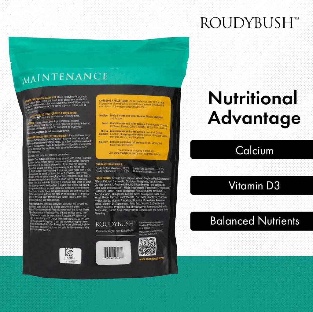 Daily Maintenance Bird Food, Mini, 10-Pound