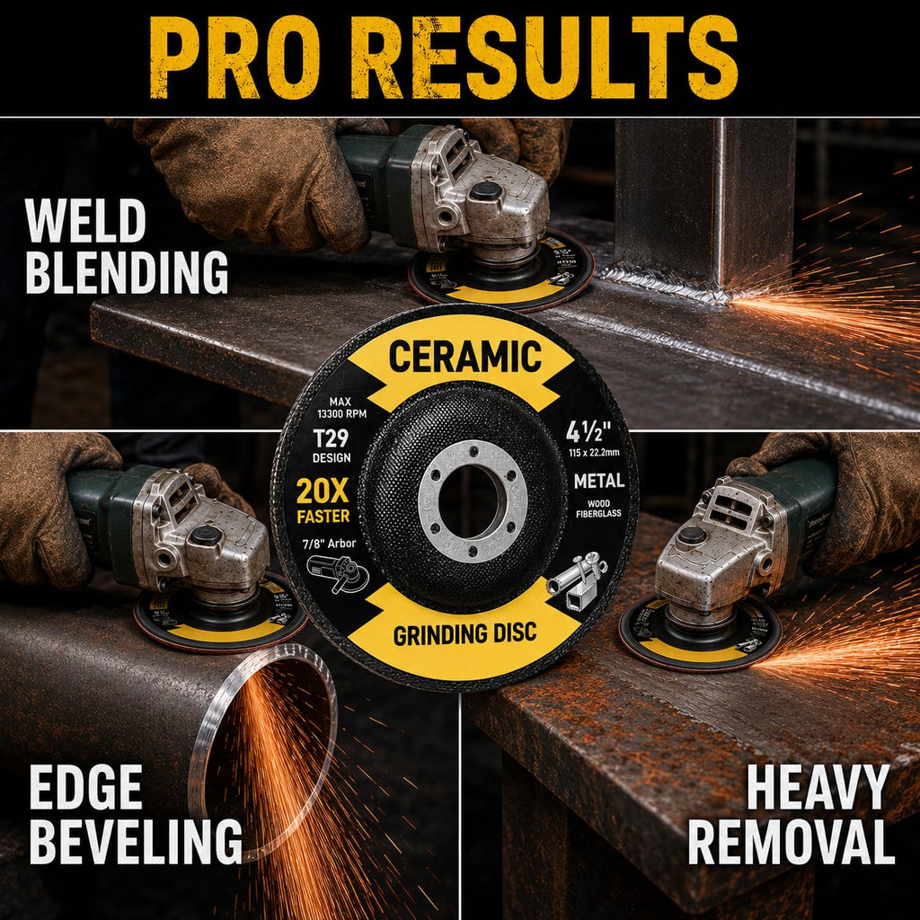 Ceramic Grinding Disc for Angle Grinder, 4 1/2 Inch Faster, 10 Pack