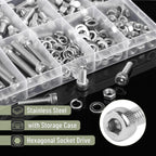 Nuts and Bolts Assortment Kit, 210 pcs, Stainless Steel