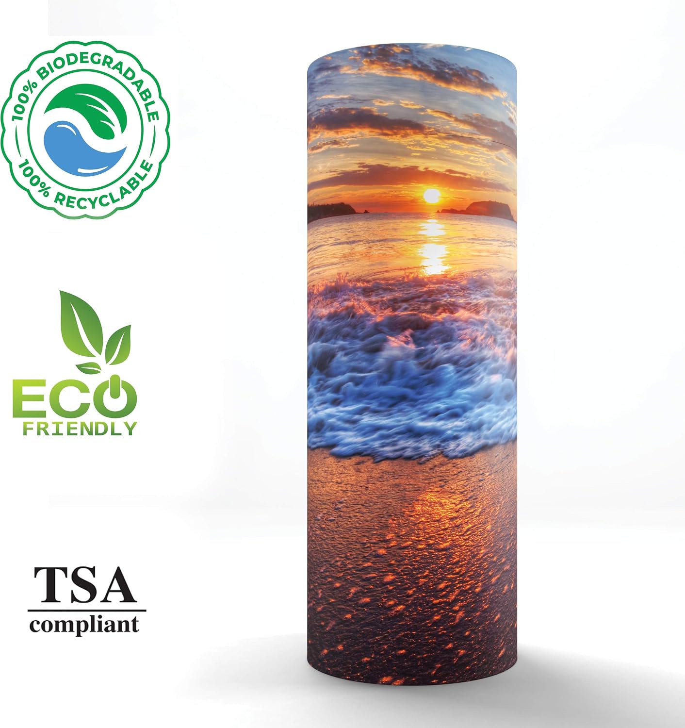 Hawaiian Sunset Scattering Urn Eco Friendly Adult - Bisodegradable & Cremation Urn for Adult Ashes - Scattering Tube