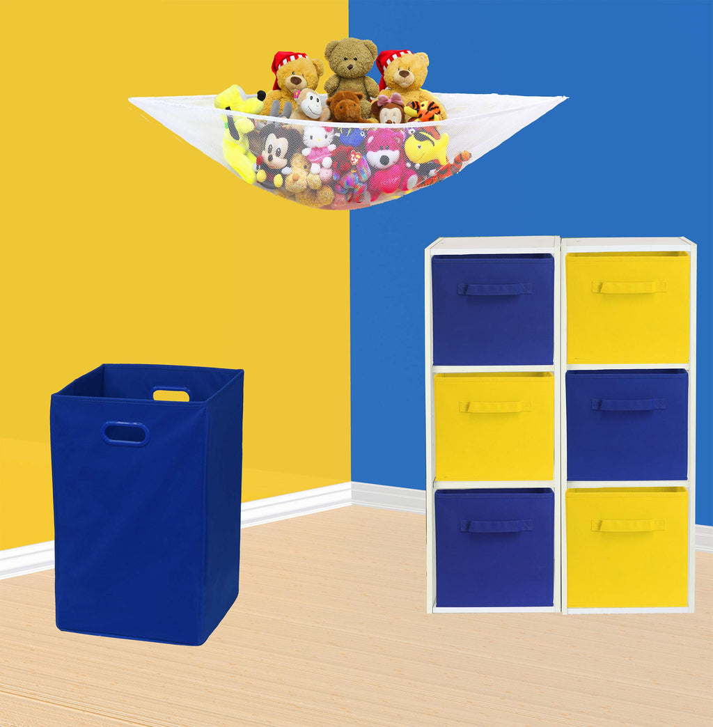 11-Inch Foldable Cube Storage Bins, Yellow, 6-Pack