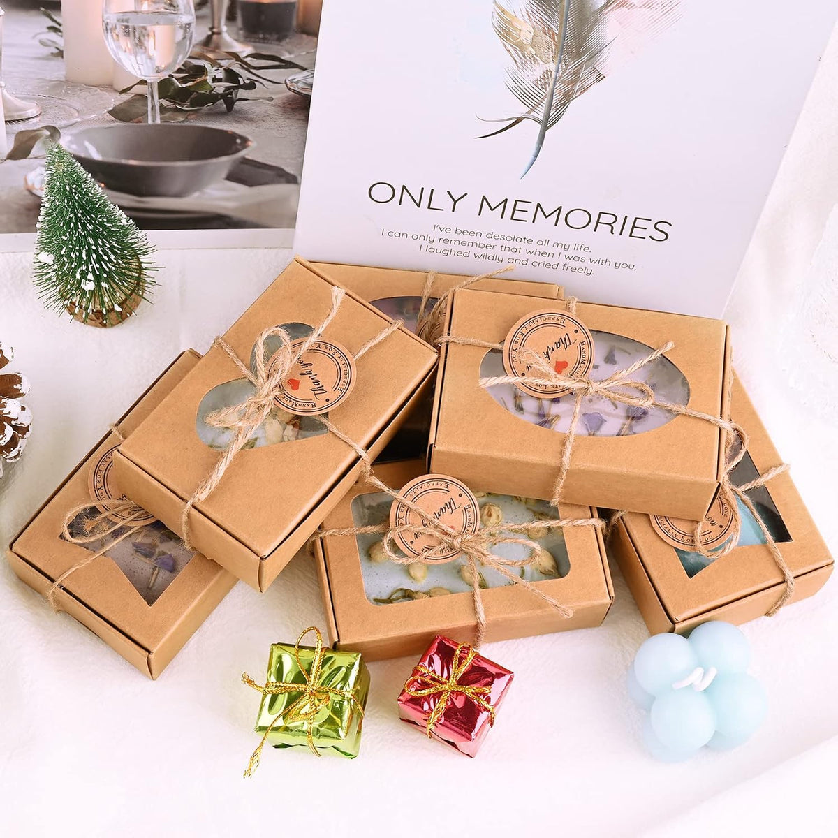 Soap Boxes for Homemade Soap, Soap Packaging Gift Box with Window