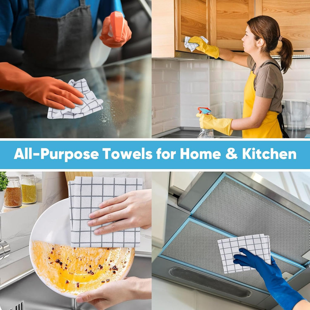 Microfiber Cleaning Cloth Roll-50PK, Reusable Paper Towels 11.5×11.5"