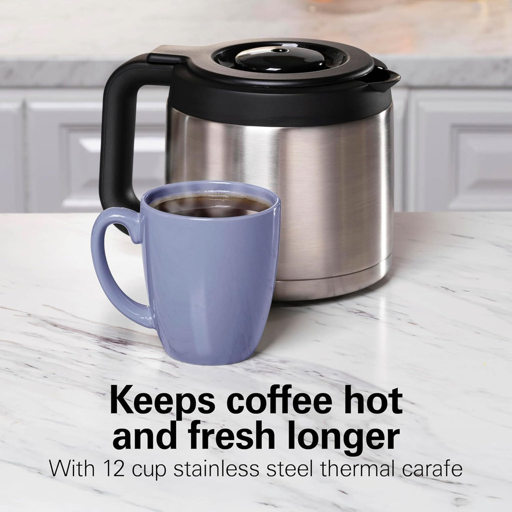 Flexbrew Advanced 5-in-1 Drip & Single Serve Coffee Maker | Single Serve Hot & Iced Coffee Maker | 12 Cup Thermal