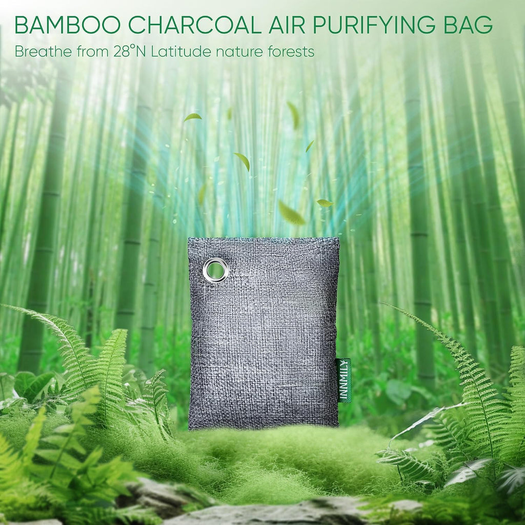Activated Charcoal Odor Absorber, 8P Nature Odor Eliminator for Strong Odor