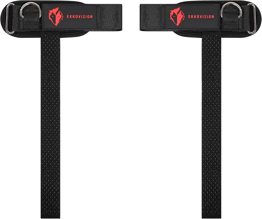 EKKO Weight Lifting Straps With Cuffed D Ring, Wrist Support for Men, Heavy Duty Thick Comfortable Lifting Straps