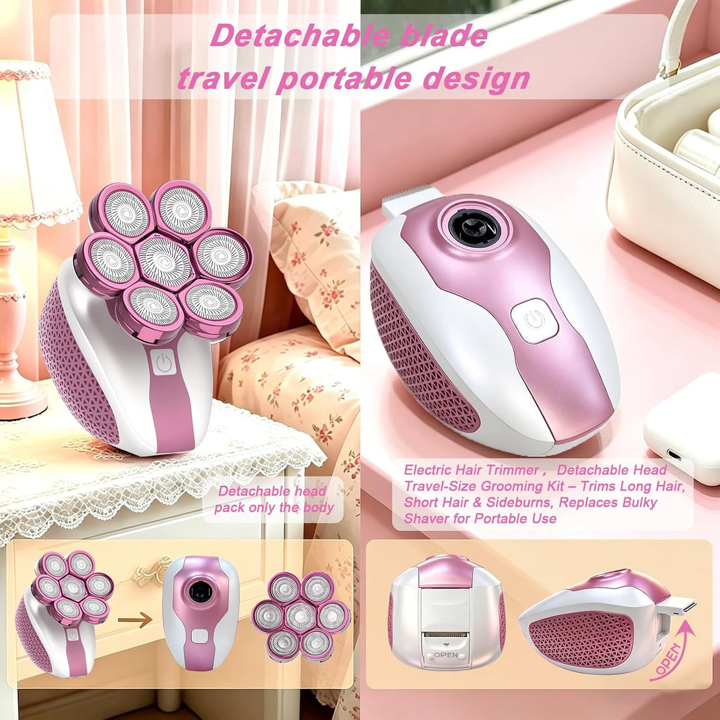 Electric Razors for Women, 7D Shavers for Women with LED Display, Rechargeable Waterproof Electric Shaver