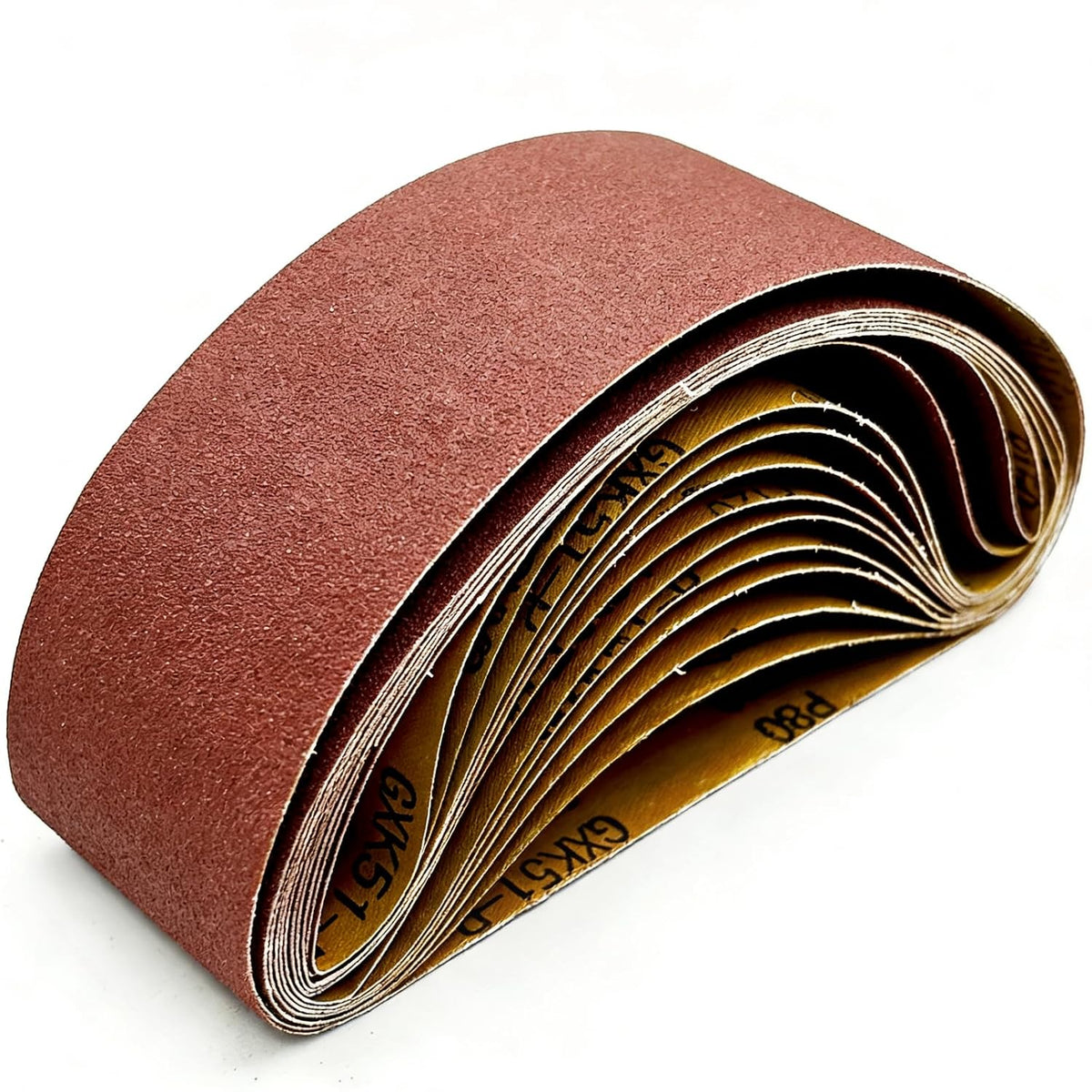 3x21 Inch Sanding Belts, 12-Pack, 80/120/150 Grit Mixed