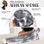 African Net Sponge Authentic - Exfoliating Body Scrubber Bath Sponge - Washcloth Back Scrub for Shower Body