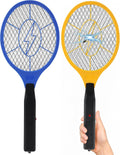 Electric Fly Swatter 2 Pack, Lightweight Battery Powered Bug Zapper Racket | 3000V fly swatter with 3-layer