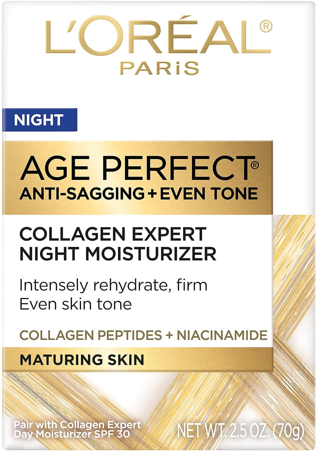 Age Perfect Collagen Expert Anti-Aging, Anti-Wrinkle Night Moisturizer 2.5 oz