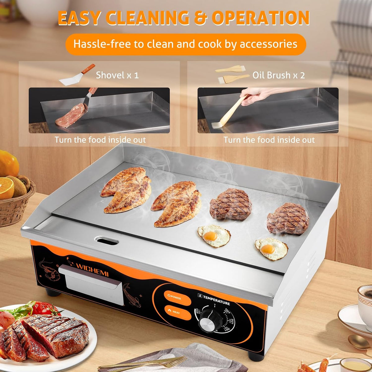 Electric Grill Commercial Griddle Flat Top Grill Teppanyaki Grill