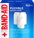 Brand of First Aid Products Flexible Rolled Gauze Dressing for Minor Wound Care, Soft Padding and Instant Absorption