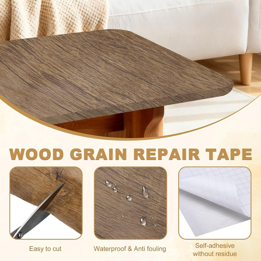 Wood Grain Repair Tape 12" x33ft Self-Adhesive Repair Patch