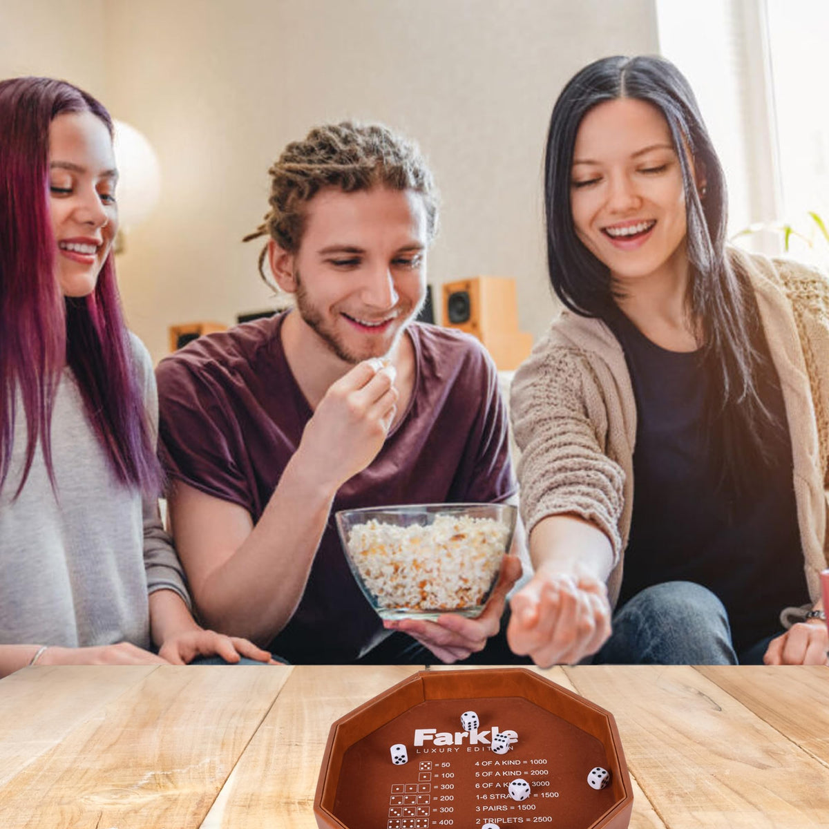 Farkle Luxury Edition Brown Dice Tray