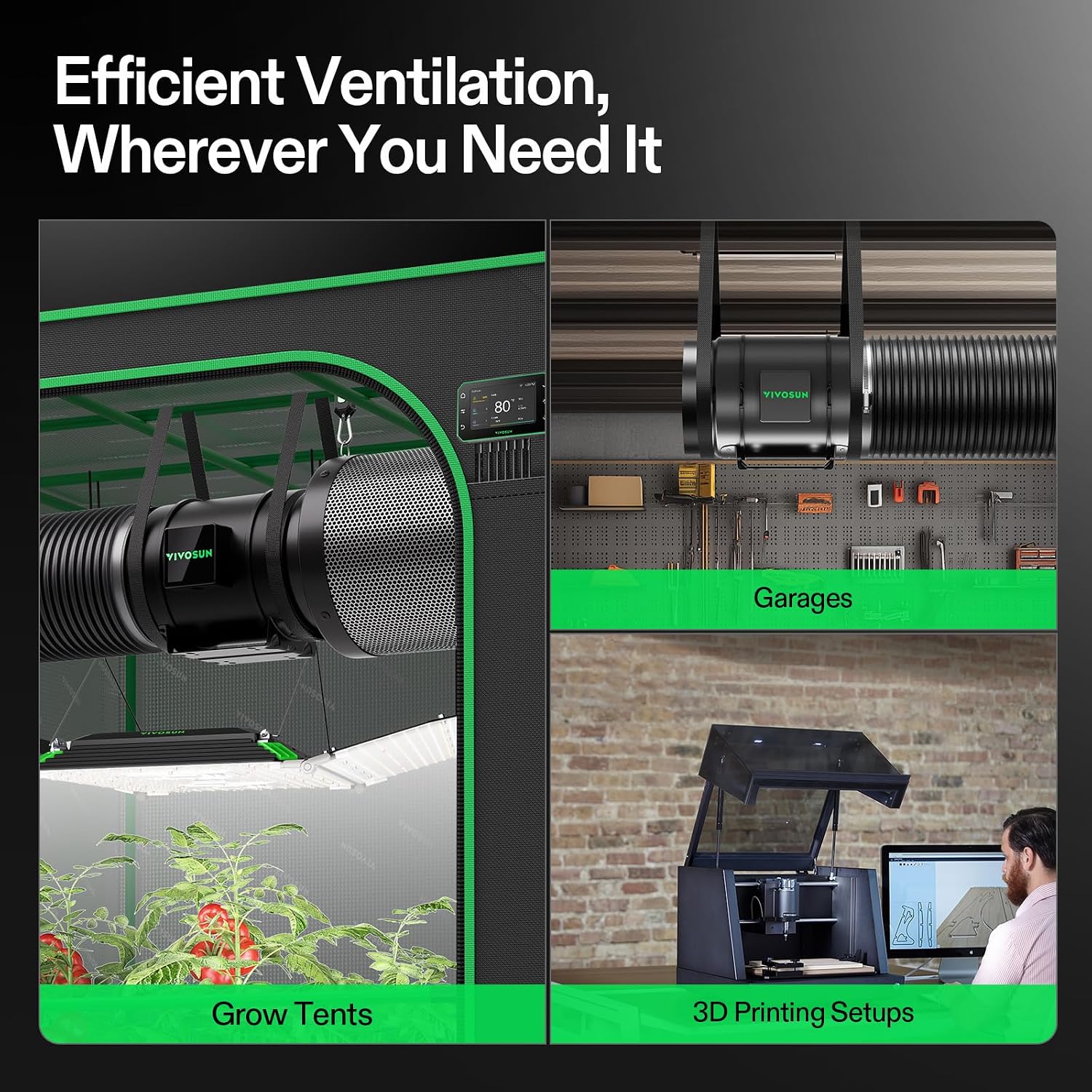 G8 Smart Filtration Kit, Inline Fan, Controller, Carbon Filter,Duct | AeroZesh Inline Fan, E42A+ Enviroment
