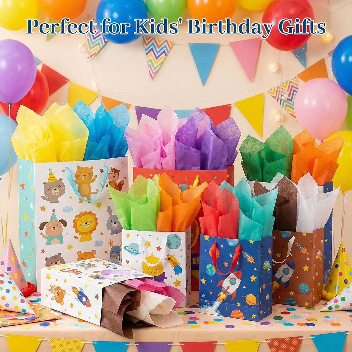Tissue Paper 330 Sheets, 14 X 10 inch 40 Colors for Gift Bags