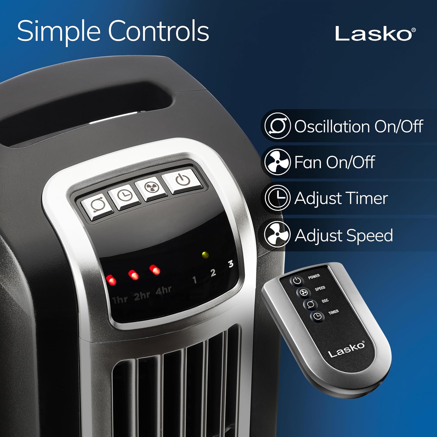 Oscillating Tower Fan with Remote Control and Timer - Quiet Standing Fan for Bedroom, Office, and Home - 3 Speeds