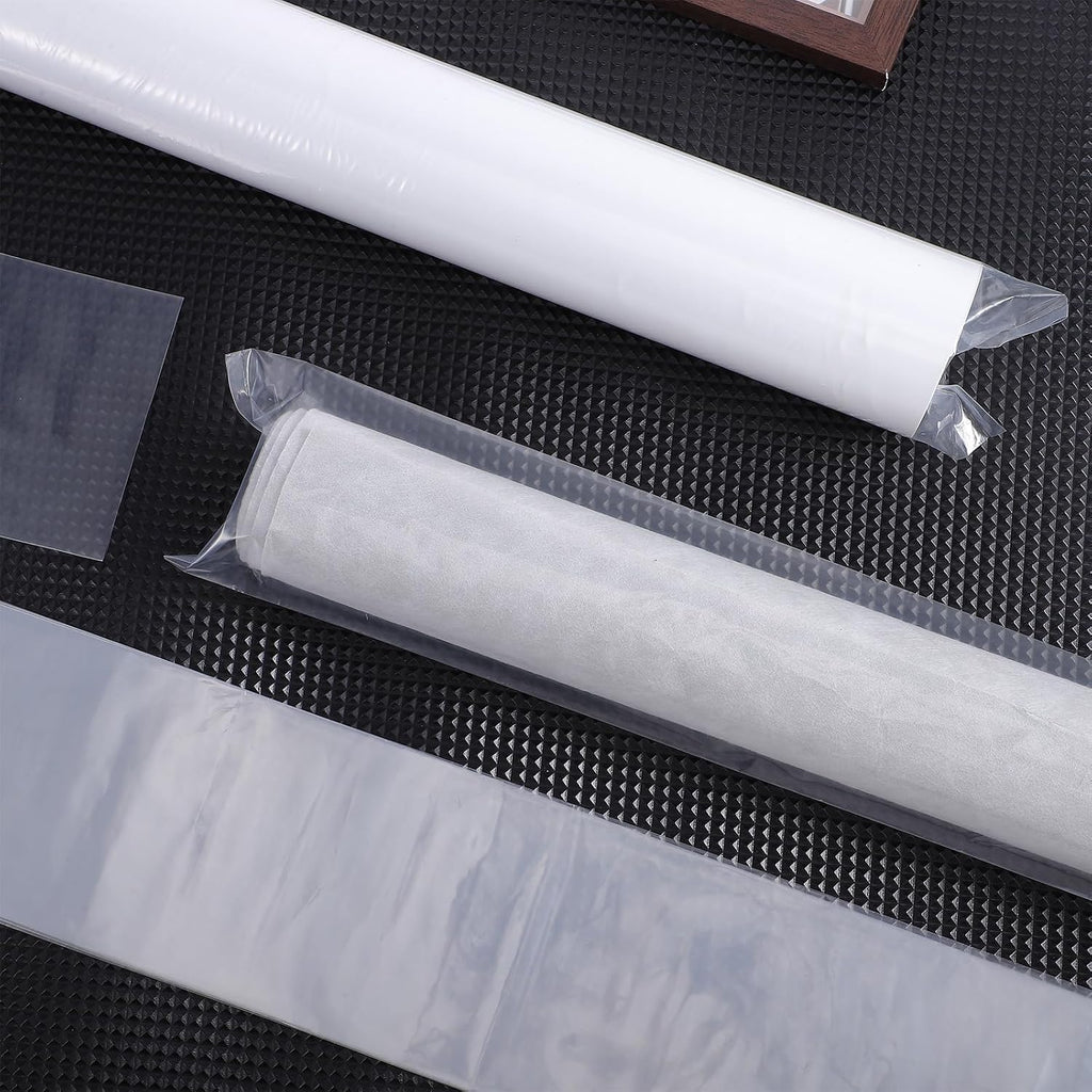 200 Clear Plastic Poly Bags 4x40 Inch Narrow Flat Open Bags