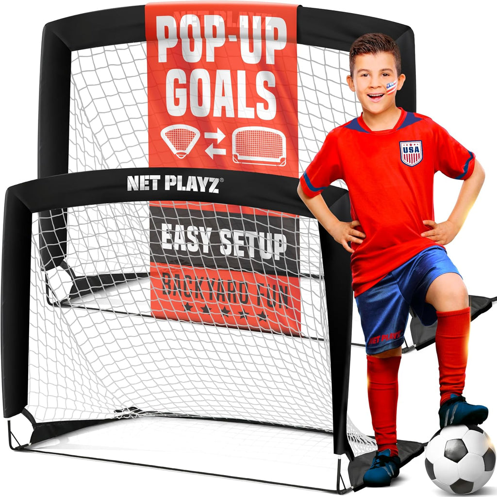 4ftx3ft Easy Fold-Up Portable Training Soccer Goal, 36" D x 48" W x 36" H