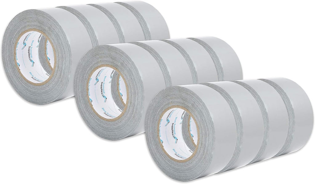 12 Pack Silver Duct Tape, 1.88" x 60 yd, 7.3mil