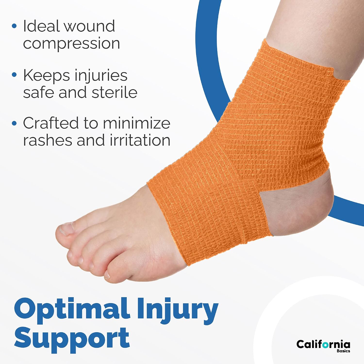 Self-Adhesive Medical Tape (2 inch) - Pack of 12 - Cohesive Bandage Wrap Rolls - Waterproof Athletic Tape - Self