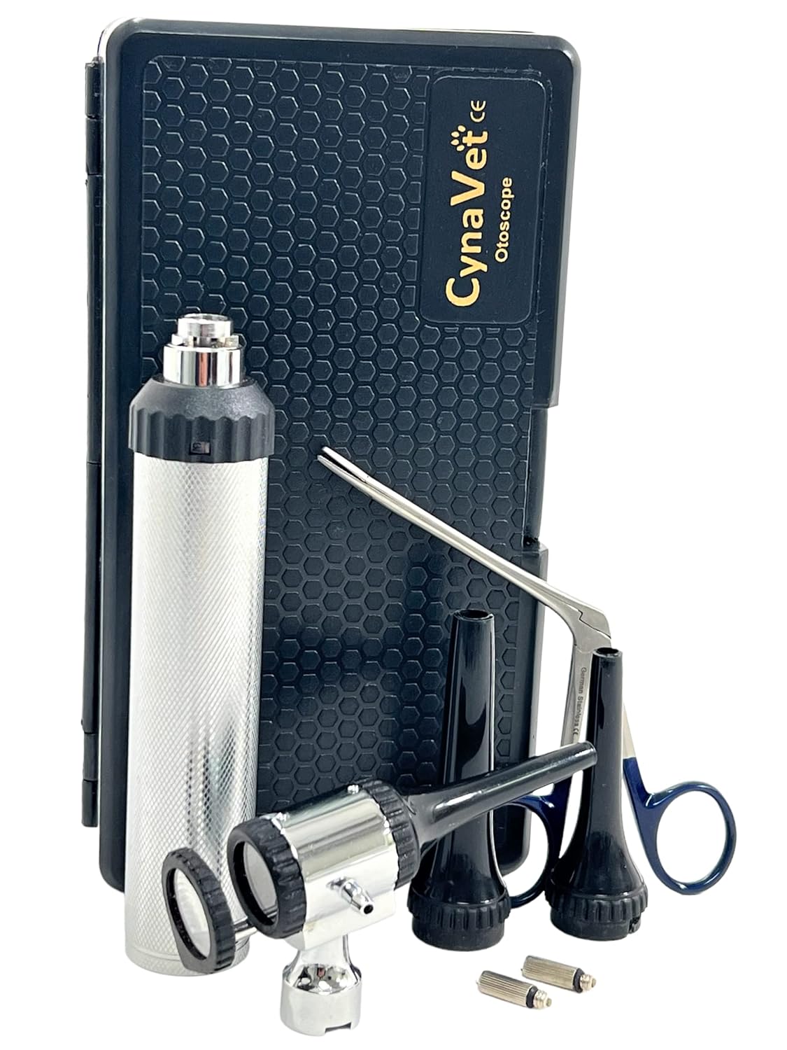Premium Veterinary Otoscope Set Kit Veterinary Diagnostic Set Instrument with Reusable Ear Speculas Set -Veterinary