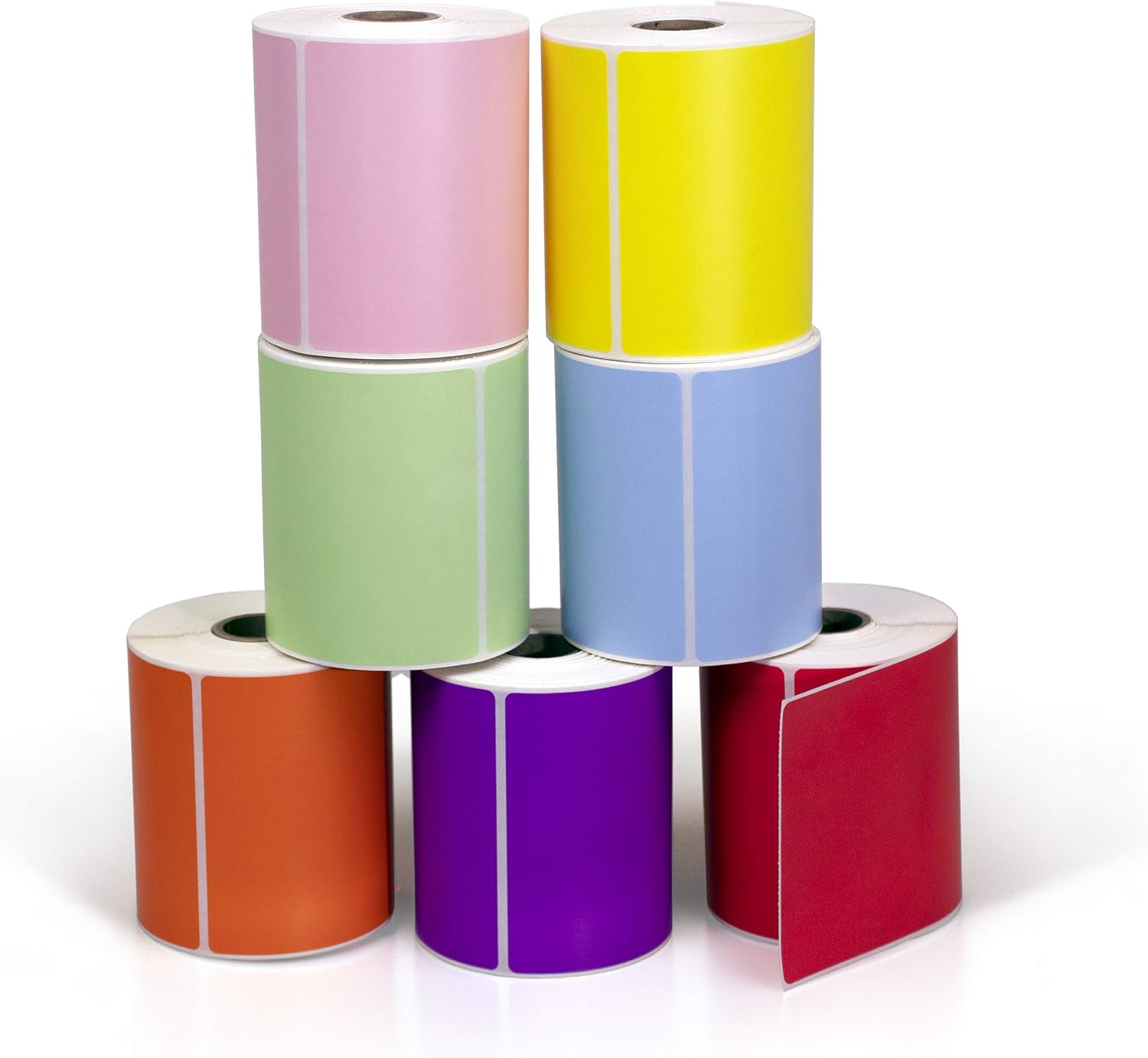 4" X 6" Direct Thermal Perforated Stickers Labels for Shipping Labels, Inventory, and Color Coding - Compatible with