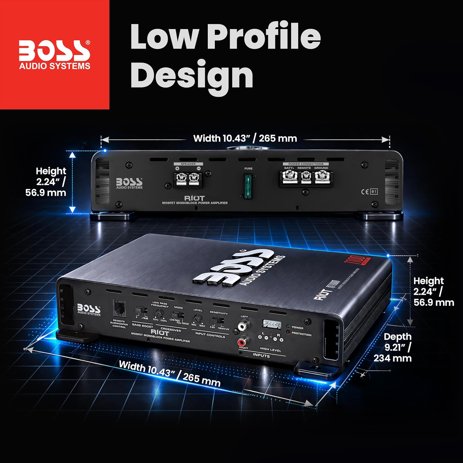 R1100M 1100 Watt Monoblock Car Amplifier