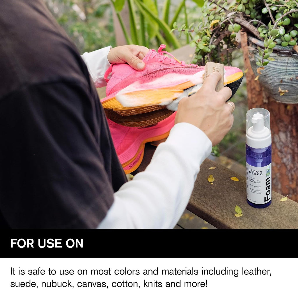 Ready-To-Use Foam, Shoe Cleaner, Sneaker Care, Ideal for Footwear, Safe for Leather, Suede, Nubuck, Cotton, Knits, 7oz
