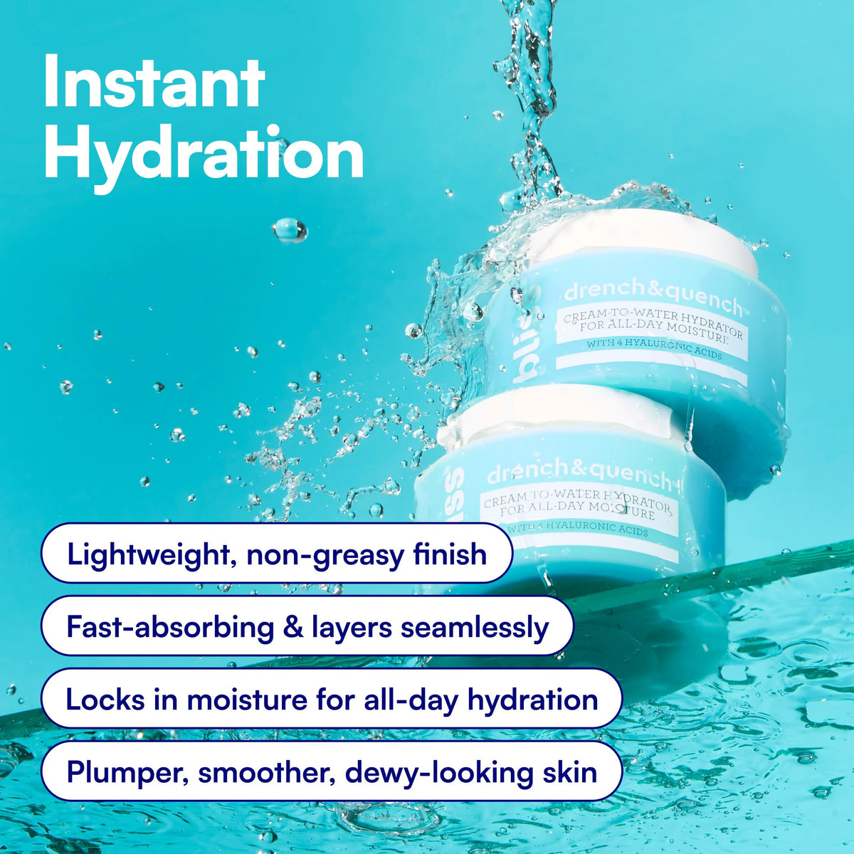 Drench & Quench Hyaluronic Acid Face Moisturizer - 1 Fl Oz - Skincare
