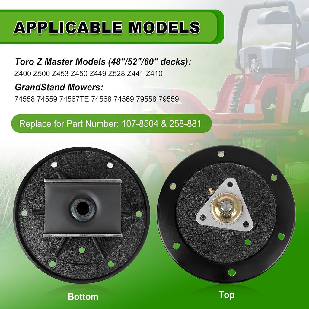 Heavy Duty Spindle Assembly 107-8504 285-881 Replacement for Toro Z Master Zero Turn Mowers Z400 Z410 Z450 Z500 Z528