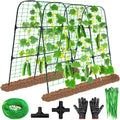 Cucumber Trellis, 50x48 inch Garden Arch Trellis for Climbing Plants Outdoor, Rustproof Metal Plant Support Vegetable